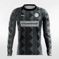 Checkerboard - Customized Men's Sublimated Long Sleeve Soccer Jersey