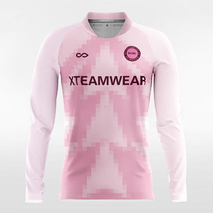 Pink Mosaic - Customized Men's Sublimated Long Sleeve Soccer Jersey